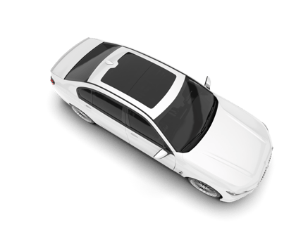 White luxury car isolated on transparent background. 3d rendering - illustration png