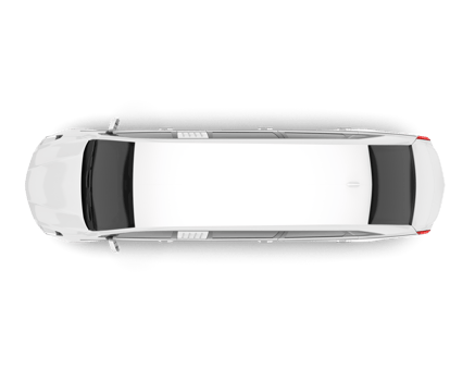 White luxury car isolated on transparent background. 3d rendering - illustration png
