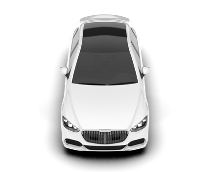 White luxury car isolated on transparent background. 3d rendering - illustration png