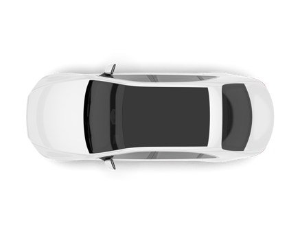 White luxury car isolated on transparent background. 3d rendering - illustration png