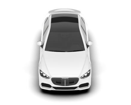 White luxury car isolated on transparent background. 3d rendering - illustration png