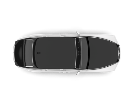 White luxury car isolated on transparent background. 3d rendering - illustration png