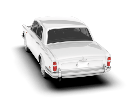 White luxury car isolated on transparent background. 3d rendering - illustration png