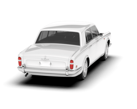 White luxury car isolated on transparent background. 3d rendering - illustration png