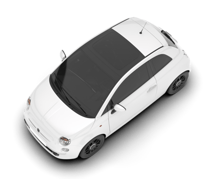 White luxury car isolated on transparent background. 3d rendering - illustration png