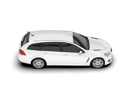 White modern car isolated on transparent background. 3d rendering - illustration png