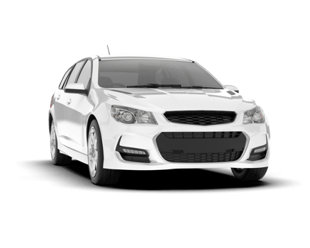 White modern car isolated on transparent background. 3d rendering - illustration png