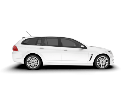 White modern car isolated on transparent background. 3d rendering - illustration png