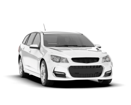 White modern car isolated on transparent background. 3d rendering - illustration png