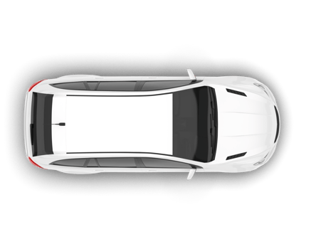 White modern car isolated on transparent background. 3d rendering - illustration png