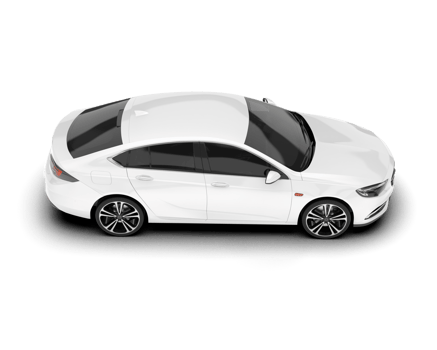 White modern car isolated on transparent background. 3d rendering - illustration png