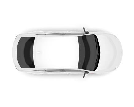 White modern car isolated on transparent background. 3d rendering - illustration png