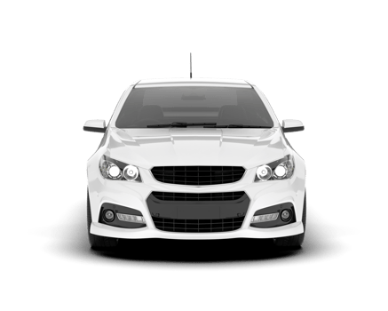 White modern car isolated on transparent background. 3d rendering - illustration png