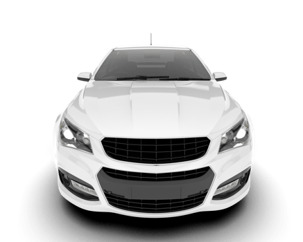 White modern car isolated on transparent background. 3d rendering - illustration png