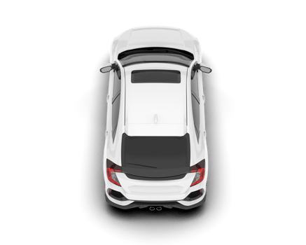 White modern car isolated on transparent background. 3d rendering - illustration png