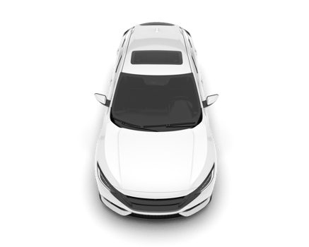 White modern car isolated on transparent background. 3d rendering - illustration png