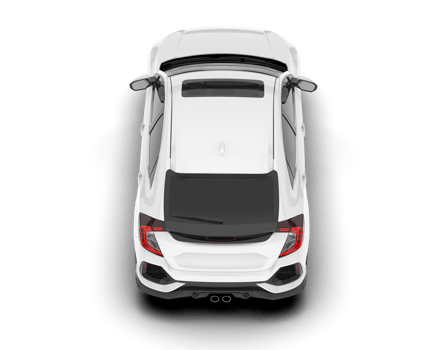 White modern car isolated on transparent background. 3d rendering - illustration png