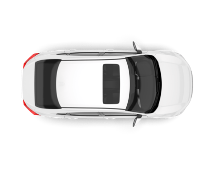 White modern car isolated on transparent background. 3d rendering - illustration png