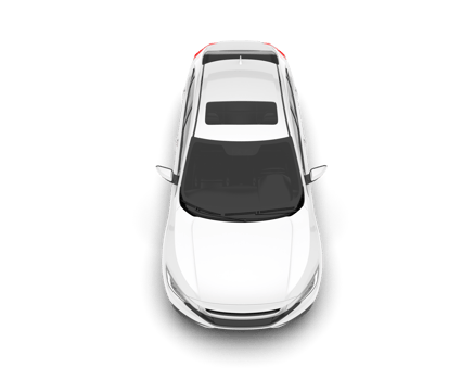 White modern car isolated on transparent background. 3d rendering - illustration png