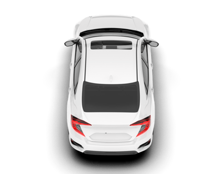 White modern car isolated on transparent background. 3d rendering - illustration png