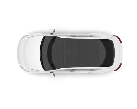 White modern car isolated on transparent background. 3d rendering - illustration png
