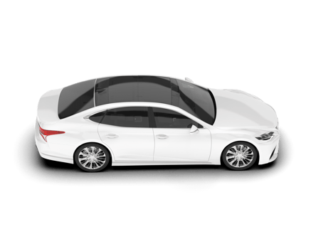 White modern car isolated on transparent background. 3d rendering - illustration png