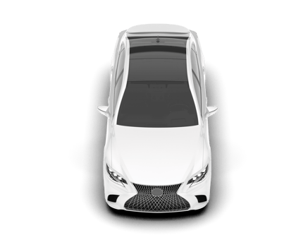 White modern car isolated on transparent background. 3d rendering - illustration png