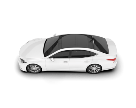 White modern car isolated on transparent background. 3d rendering - illustration png