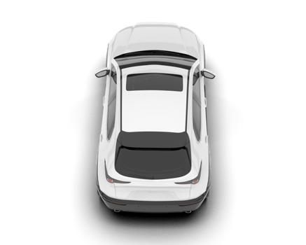 White modern car isolated on transparent background. 3d rendering - illustration png