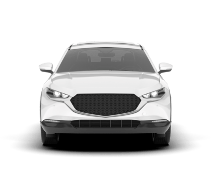 White modern car isolated on transparent background. 3d rendering - illustration png