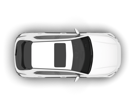 White modern car isolated on transparent background. 3d rendering - illustration png