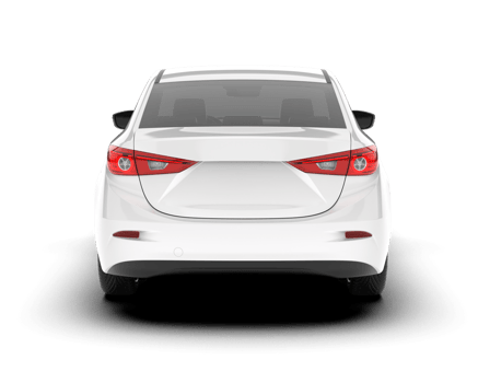 White modern car isolated on transparent background. 3d rendering - illustration png