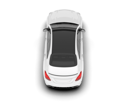 White modern car isolated on transparent background. 3d rendering - illustration png