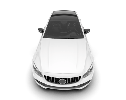 White modern car isolated on transparent background. 3d rendering - illustration png