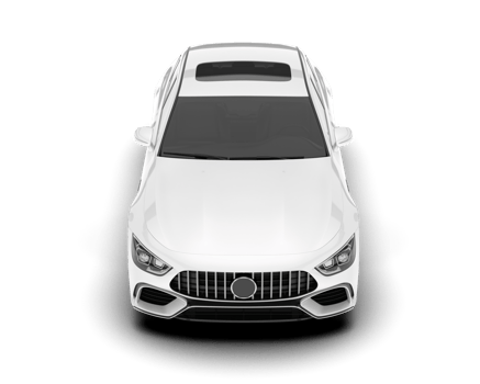 White modern car isolated on transparent background. 3d rendering - illustration png