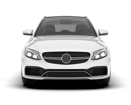 White modern car isolated on transparent background. 3d rendering - illustration png