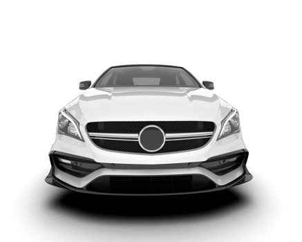 White modern car isolated on transparent background. 3d rendering - illustration png