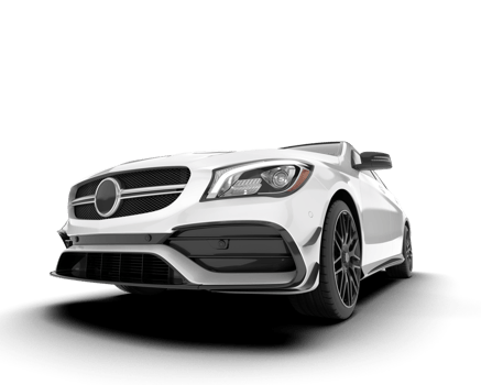 White modern car isolated on transparent background. 3d rendering - illustration png