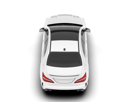 White modern car isolated on transparent background. 3d rendering - illustration png