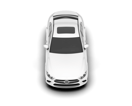 White modern car isolated on transparent background. 3d rendering - illustration png