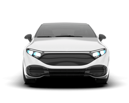 White modern car isolated on transparent background. 3d rendering - illustration png