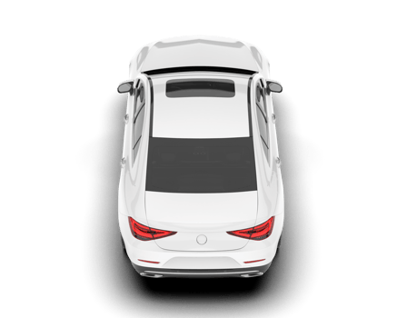 White modern car isolated on transparent background. 3d rendering - illustration png
