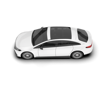 White modern car isolated on transparent background. 3d rendering - illustration png