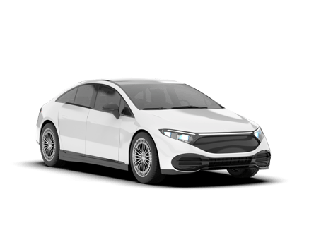 White modern car isolated on transparent background. 3d rendering - illustration png