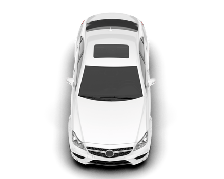 White modern car isolated on transparent background. 3d rendering - illustration png