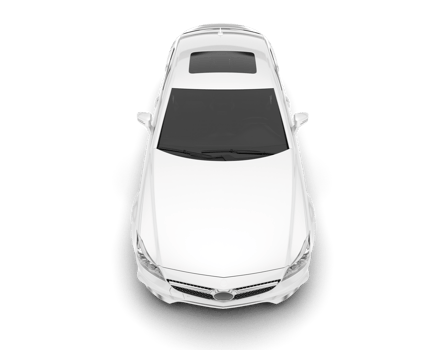 White modern car isolated on transparent background. 3d rendering - illustration png