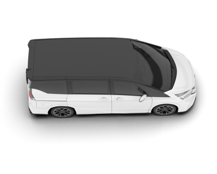 White modern car isolated on transparent background. 3d rendering - illustration png