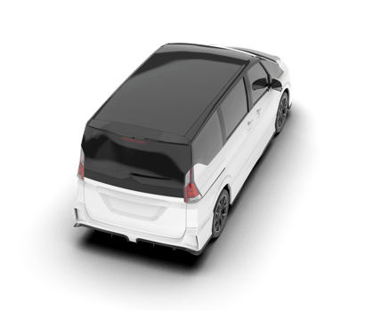White modern car isolated on transparent background. 3d rendering - illustration png