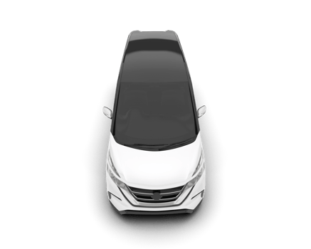 White modern car isolated on transparent background. 3d rendering - illustration png