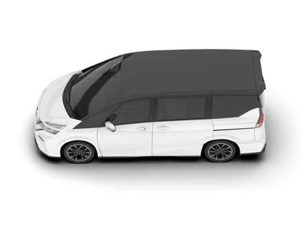 White modern car isolated on transparent background. 3d rendering - illustration png